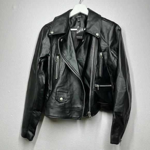 Torrid Faux Leather Black Moto Jacket 00